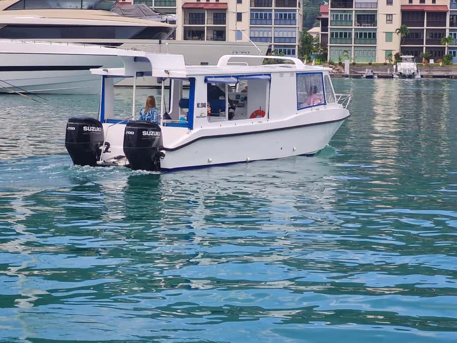 Glassbottom boat & Crystalkayak SteAnneMarinePark Snorkeling - The final snorkeling stop