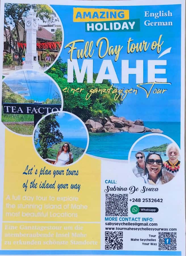 Tour Mahe Seychelles your way. Victoria national park beache - Waterfall and Port Glaud when weather allows
